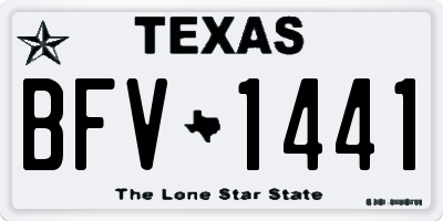 TX license plate BFV1441