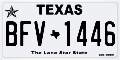 TX license plate BFV1446