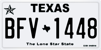 TX license plate BFV1448
