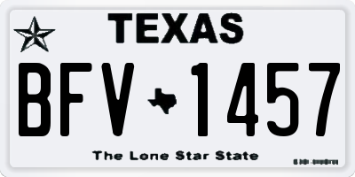 TX license plate BFV1457