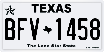 TX license plate BFV1458