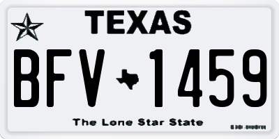 TX license plate BFV1459