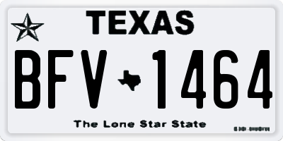 TX license plate BFV1464