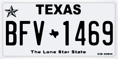 TX license plate BFV1469