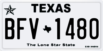 TX license plate BFV1480