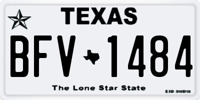 TX license plate BFV1484