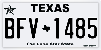 TX license plate BFV1485