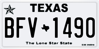 TX license plate BFV1490