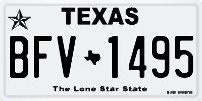 TX license plate BFV1495