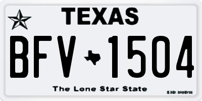TX license plate BFV1504