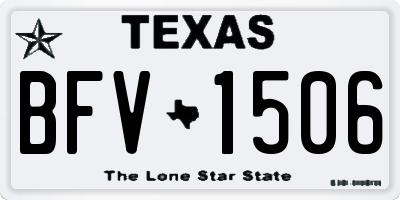 TX license plate BFV1506