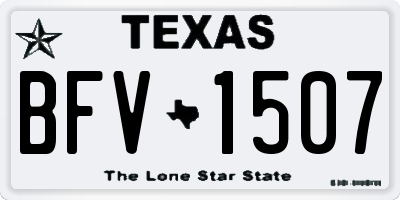 TX license plate BFV1507