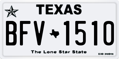TX license plate BFV1510
