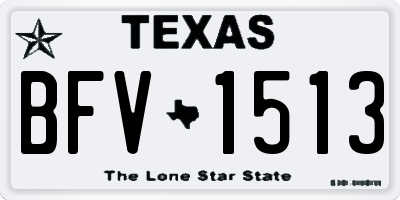 TX license plate BFV1513