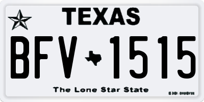 TX license plate BFV1515