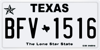 TX license plate BFV1516