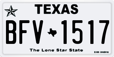 TX license plate BFV1517
