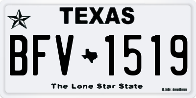 TX license plate BFV1519
