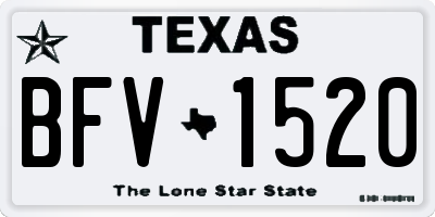 TX license plate BFV1520