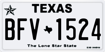 TX license plate BFV1524