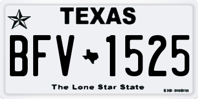 TX license plate BFV1525