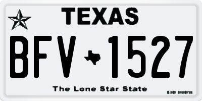 TX license plate BFV1527