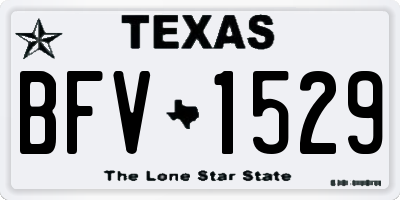 TX license plate BFV1529