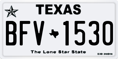 TX license plate BFV1530
