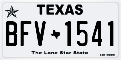 TX license plate BFV1541