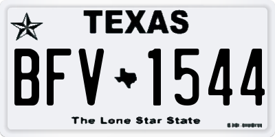 TX license plate BFV1544