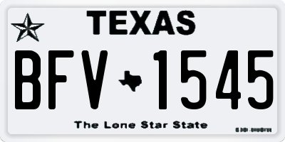 TX license plate BFV1545