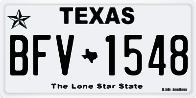 TX license plate BFV1548