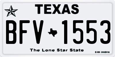 TX license plate BFV1553