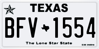 TX license plate BFV1554