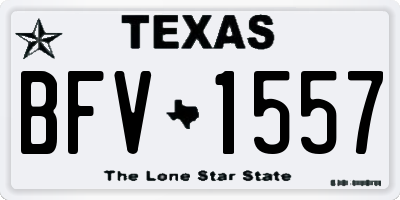TX license plate BFV1557