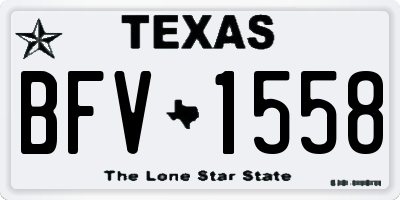 TX license plate BFV1558