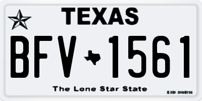 TX license plate BFV1561