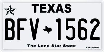 TX license plate BFV1562