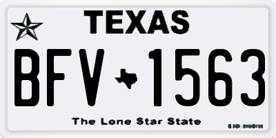 TX license plate BFV1563