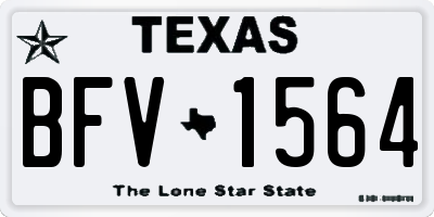 TX license plate BFV1564