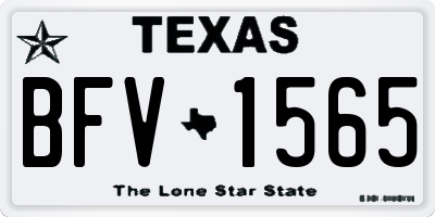 TX license plate BFV1565