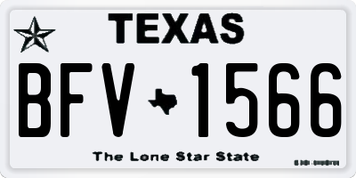 TX license plate BFV1566