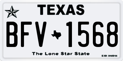TX license plate BFV1568