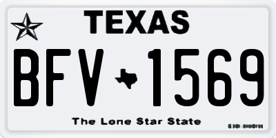 TX license plate BFV1569