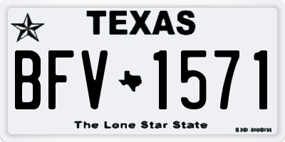 TX license plate BFV1571