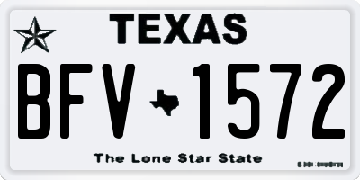 TX license plate BFV1572