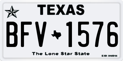 TX license plate BFV1576