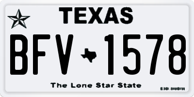 TX license plate BFV1578