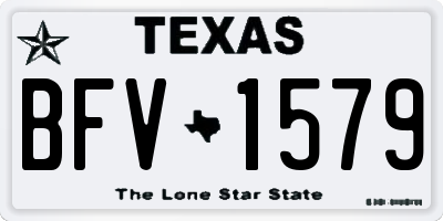 TX license plate BFV1579