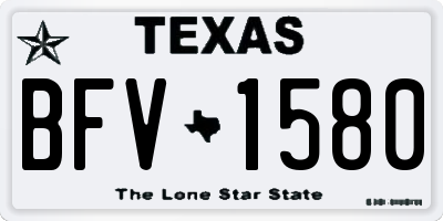 TX license plate BFV1580